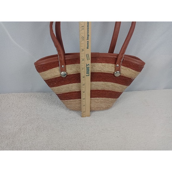 Vintage Fashion Straw Handbag Woven Rattan Top Handle‎ Bag Small Wicker Purse - Picture 7 of 11